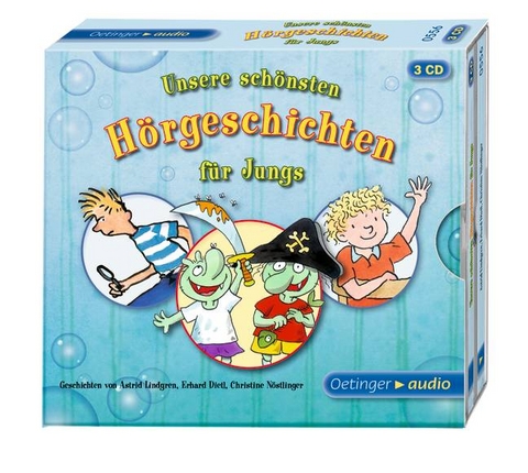 Unsere sch&ouml;nsten H&ouml;rgeschichten f&uuml;r Jungs (3 CD) - Christine N&ouml;stlinger, Erhard Dietl, Astrid Lindgren
