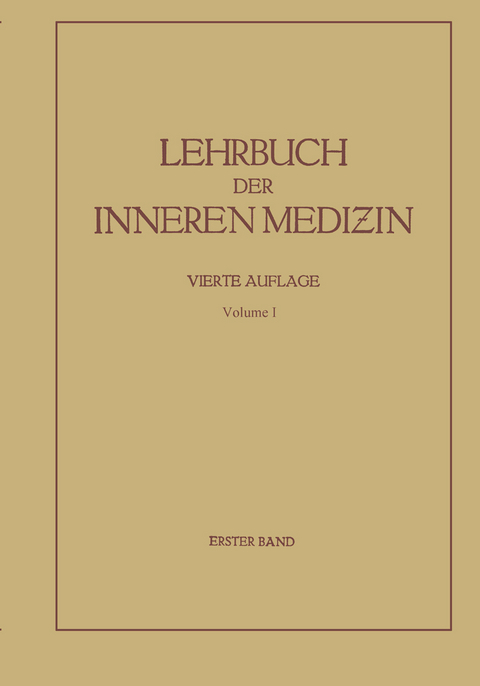 Lehrbuch der inneren Medizin - Gustav von Bergmann