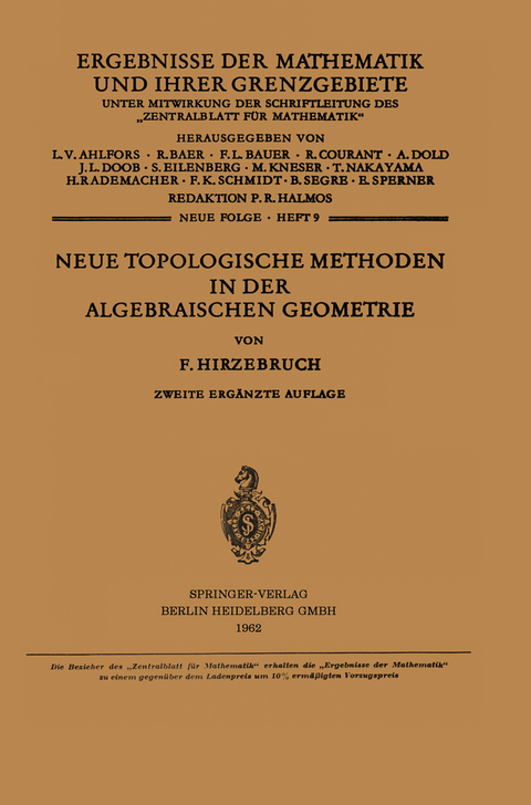 Neue Topologische Methoden in der Algebraischen Geometrie - Friedrich Hirzebruch