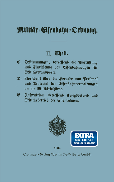 Milit&auml;r-Eisenbahn-Ordnung - E.S. Mittler &amp Berlin;  S.
