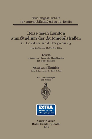 Reise nach London zum Studium der Automobilstraßen in London und Umgebung vom 24. bis zum 31. Oktober 1924