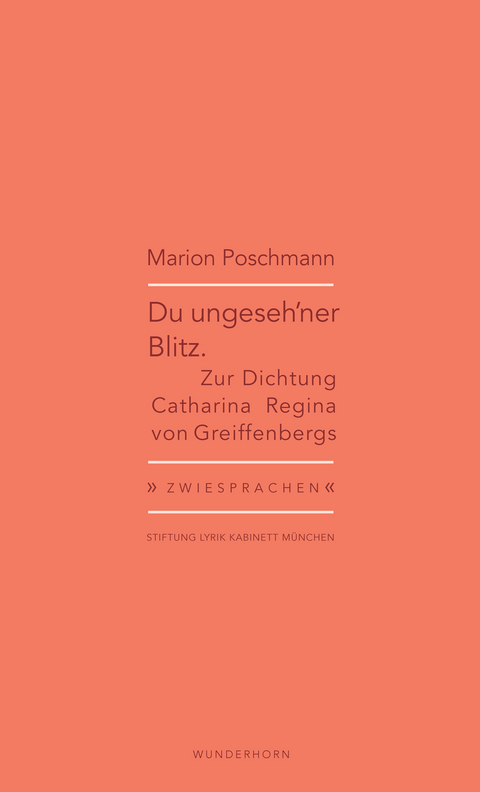 Du ungeseh'ner Blitz - Marion Poschmann