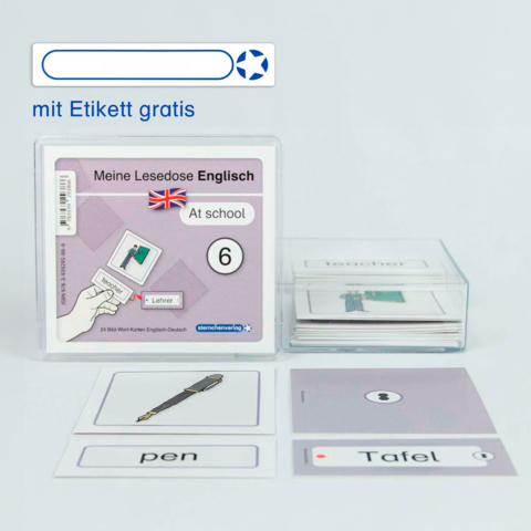Meine Lesedose Englisch 6 - At school - Grundwortschatz Deutsch - Englisch - DaZ - Jetzt neu mit Etikett zum Beschriften - Katrin Langhans