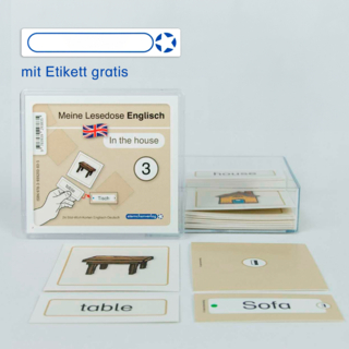 Meine Lesedose Englisch 3 - In the house - Grundwortschatz Deutsch - Englisch - DaZ - Jetzt neu mit Etikett zum Beschriften