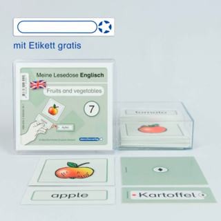 Meine Lesedose Englisch 7 - Fruits and vegetables - Grundwortschatz Deutsch - Englisch - DaZ - Jetzt neu mit Etikett zum Beschriften