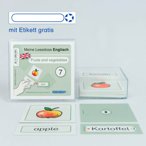 Meine Lesedose Englisch 7 - Fruits and vegetables - Grundwortschatz Deutsch - Englisch - DaZ - Jetzt neu mit Etikett zum Beschriften - Katrin Langhans