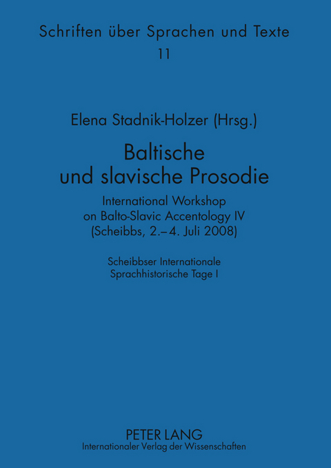 Baltische und slavische Prosodie - 