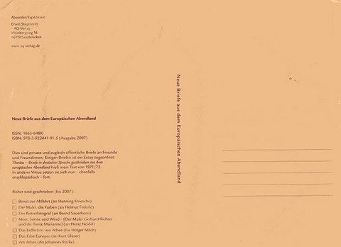 Neue Briefe aus dem Europ&auml;ischen Abendland - Erwin Stegentritt
