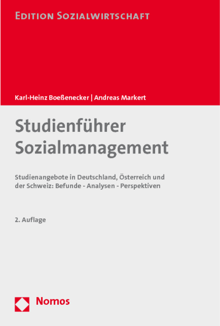 Studienf&uuml;hrer Sozialmanagement - Karl-Heinz Boe&szlig;enecker, Andreas Markert