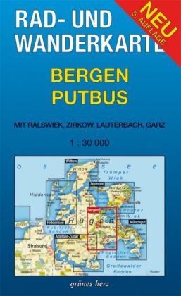 Rad- und Wanderkarte Bergen, Putbus - 