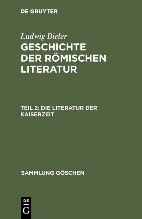 Die Literatur der Kaiserzeit
