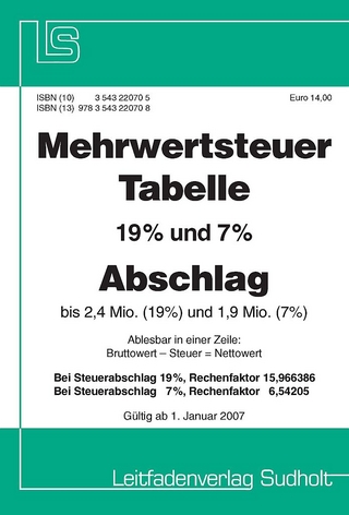Mehrwertsteuer-Tabelle 2007