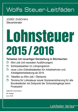 Lohnsteuer 2015 / 2016