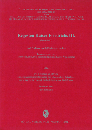 Die Urkunden und Briefe aus den Kurmainzer Beständen des Bayerischen Staatsarchivs in Würzburg sowie den Archiven und Bibliotheken der Stadt Mainz
