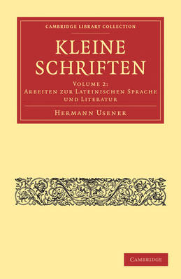 Kleine Schriften - Hermann Usener