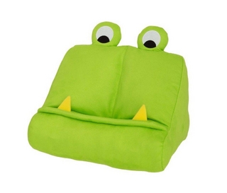Bookmonster Grün - Lesekissen für Bücher und Tablets