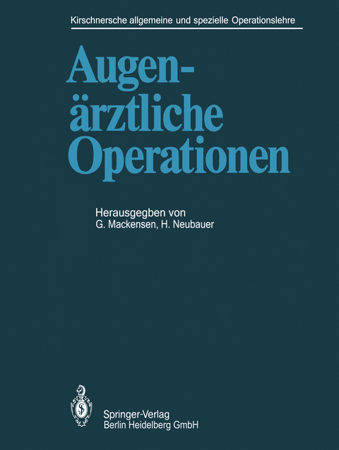 Augen&auml;rztliche Operationen