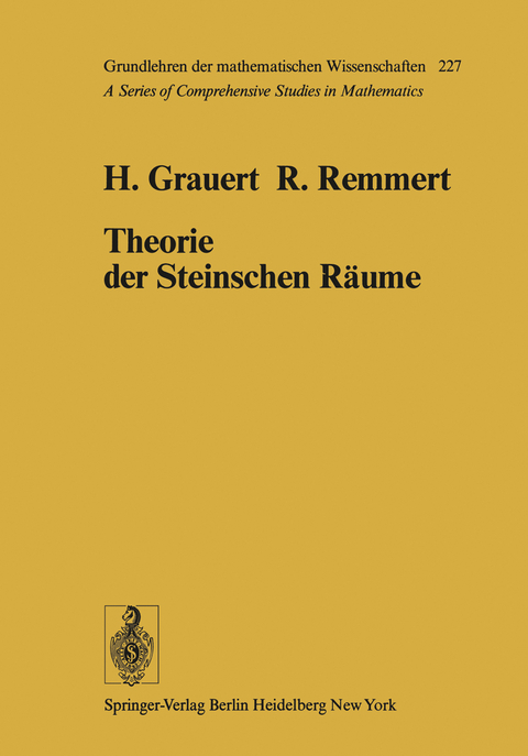 Theorie der Steinschen R&auml;ume - H. Grauert, R. Remmert