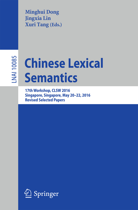 Chinese Lexical Semantics - 