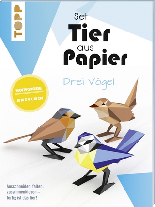 Tier aus Papier (Bastel-Set) - drei Vögel