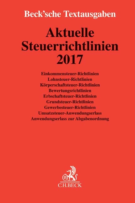 Aktuelle Steuerrichtlinien 2017