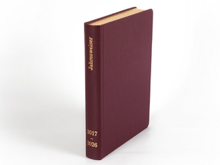 Kalenderbuch Jahresweiser 2017-2026 bordeauxrot