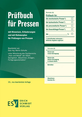 Prüfbuch für Pressen