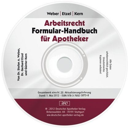 Arbeitsrecht f&uuml;r Apotheker CD-ROM VO 24