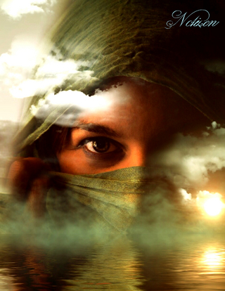 Fantasy Notizbuch: Nephele - weiße Seiten mit Eckmotiv