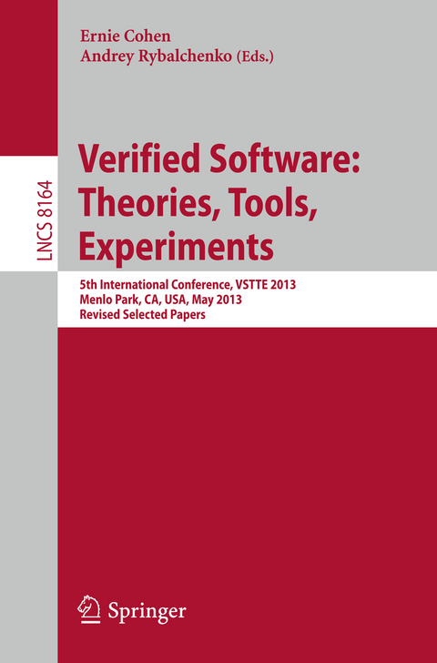 Verified Software: Theorie, Tools, Experiments - 