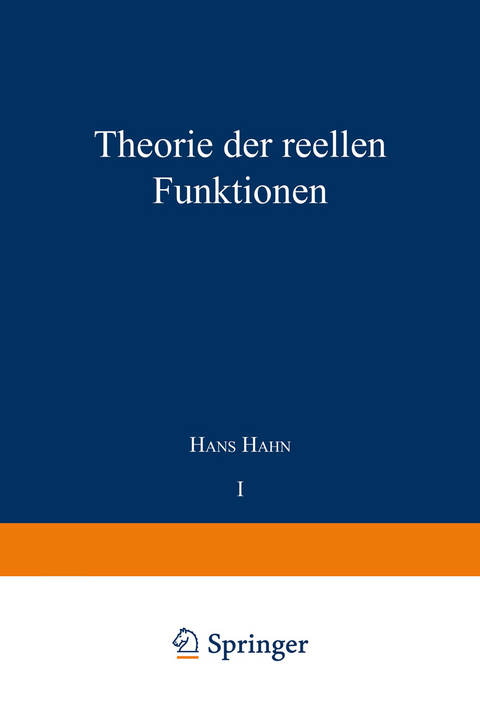 Theorie der reellen Funktionen - NA Hahn