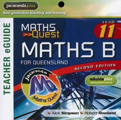 Maths Quest Maths B Year 11 for Queensland 2E Teacher Edition eGuidePLUS (Registration Card) - Lyn Elms