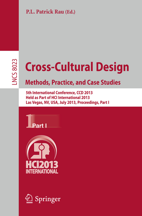 Cross-Cultural Design. Methods, Practice, and Case Studies - 