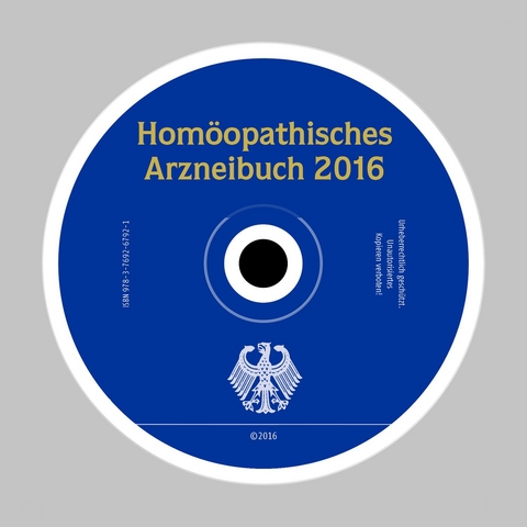 Hom&ouml;opathisches Arzneibuch 2016 (HAB 2016) CD-ROM