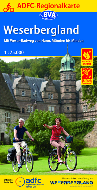 ADFC-Regionalkarte Weserbergland, 1:75.000, reiß- und wetterfest, GPS-Tracks Download