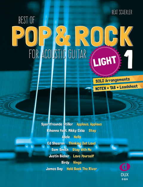 Best of Pop & Rock for Acoustic Guitar light 1 - Beat Scherler