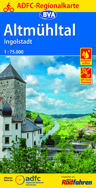 ADFC-Regionalkarte Altmühltal Ingolstadt, 1:75.000, reiß- und wetterfest, GPS-Tracks Download
