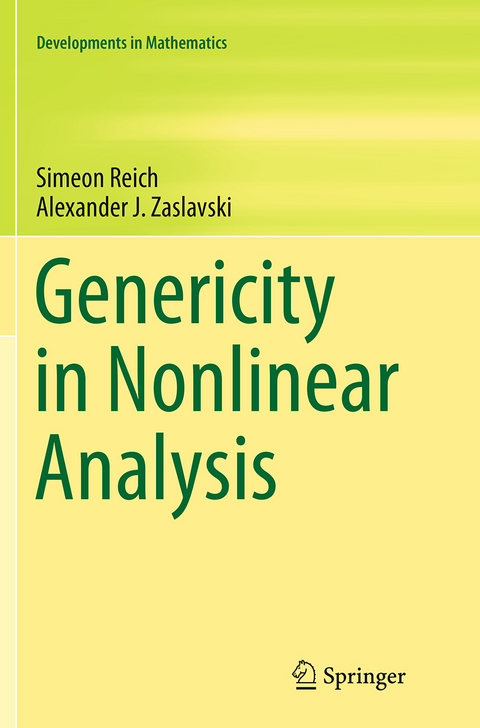 Genericity in Nonlinear Analysis - Simeon Reich, Alexander J. Zaslavski