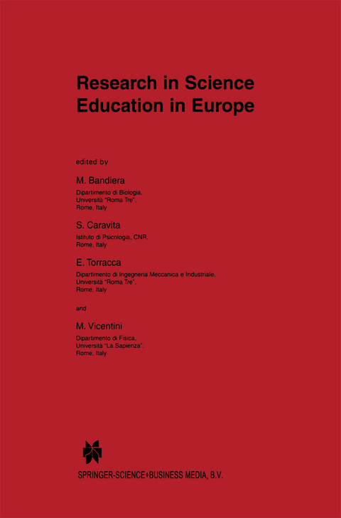 Research in Science Education in Europe - 