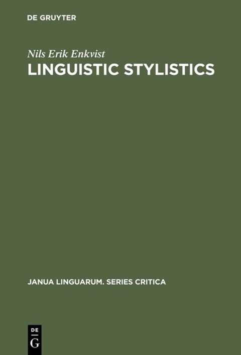 Linguistic stylistics - Nils Erik Enkvist