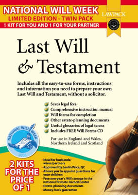 Last Will and Testament Kit Limited Edition Twinpack