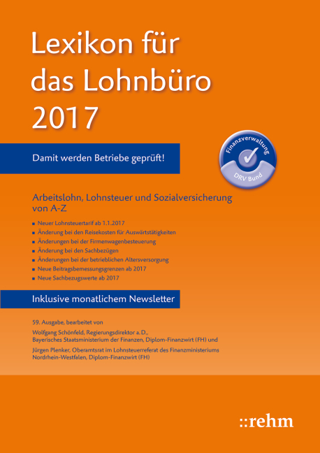 Lexikon für das Lohnbüro 2017 - Wolfgang Schönfeld, Jürgen Plenker