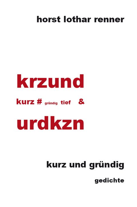 kurz und gr&uuml;ndig - horst lothar renner