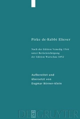 Pirke de-Rabbi Elieser - Dagmar B&ouml;rner-Klein