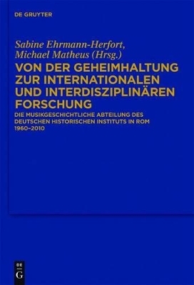 Von der Geheimhaltung zur internationalen und interdisziplin&auml;ren Forschung - 