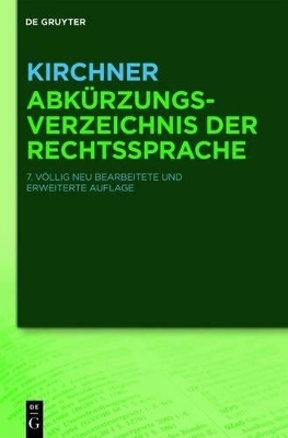 Kirchner – Abkürzungsverzeichnis der Rechtssprache