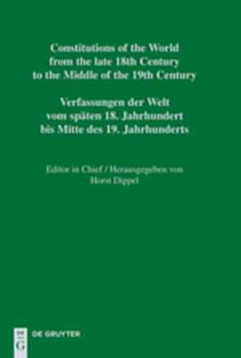 Constitutions of the World from the late 18th Century to the Middle... / Vermont – Wisconsin / Addendum et Corrigendum