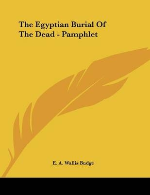 The Egyptian Burial Of The Dead - Pamphlet