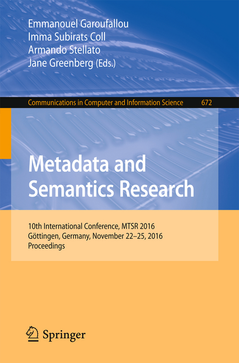 Metadata and Semantics Research - 