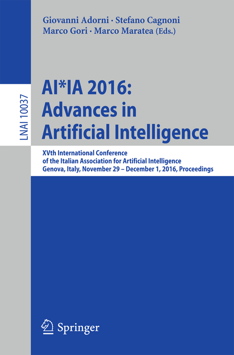 AI*IA 2016 Advances in Artificial Intelligence - 